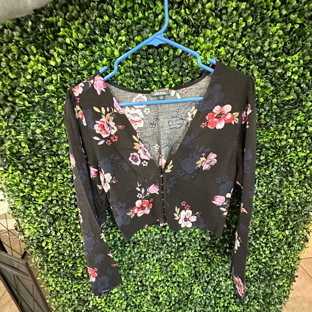 Flower print crop top